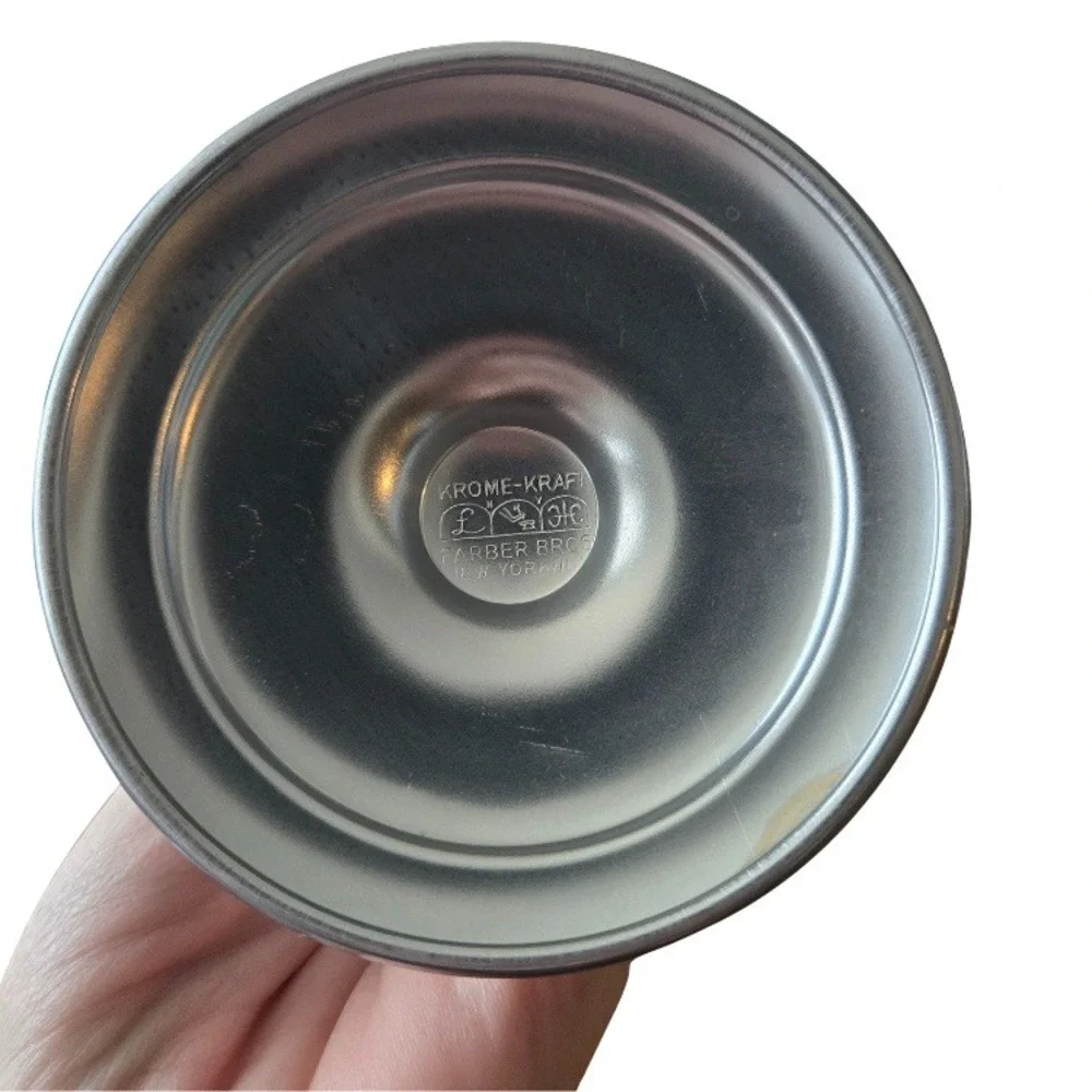Vintage 1930s Art Deco Krome Kraft Farber Bros Chrome Dish 6